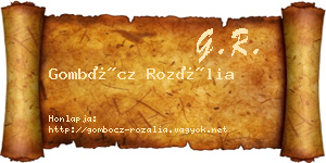 Gombócz Rozália névjegykártya