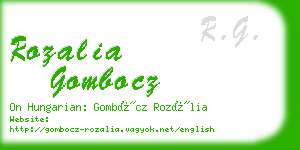 rozalia gombocz business card